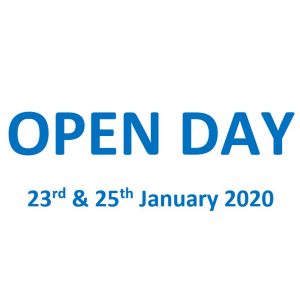 Open Day! 23 & 25 Jan 2020